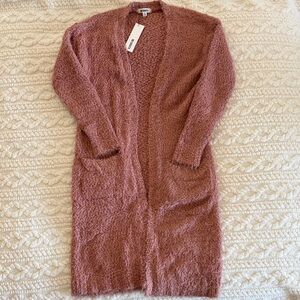 BB Dakota Dusty Rose Textured Cardigan